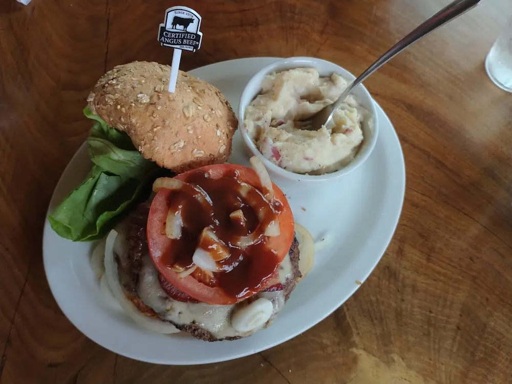 Bag's Double Cheeseburger Added Bacon