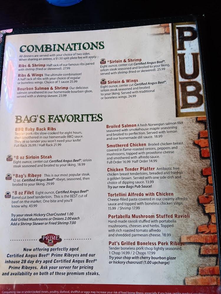 Bags Sports Pub Sugarcreek Menu image 3